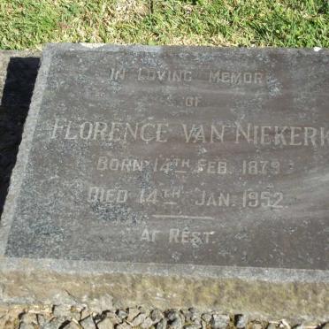 NIEKERK Florence, van 1879-1952