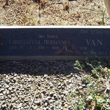 AS Christoffel Hermanus, van 1891-1976