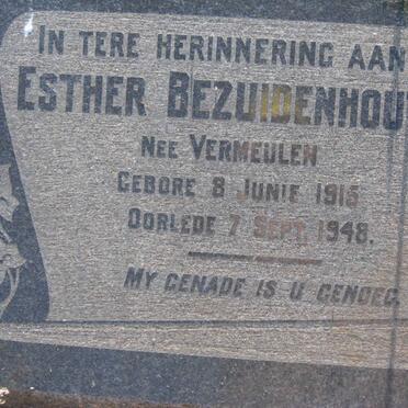BEZUIDENHOUT Esther nee VERMEULEN 1915-1945
