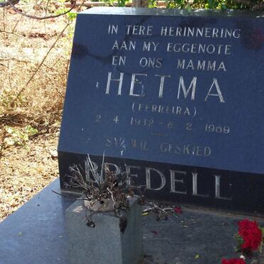 BREDELL Hetma nee FERREIRA 1932-1969