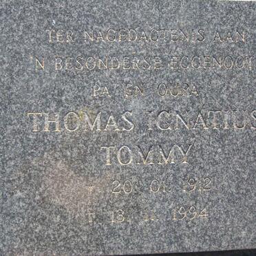 FERREIRA Thomas Ignatius  1912-1994
