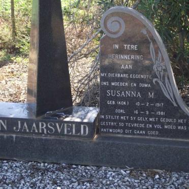 JAARSVELD Susanna M., van KOK 1917-1981