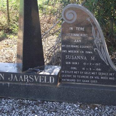 JAARSVELD Susanna M., van KOK 1917-1981