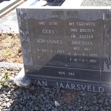 JAARSVELD Gert Johannes, van 1967-  &amp; Brenda NEL 1970-1991