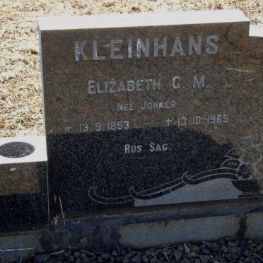 KLEINHANS Elizabeth C.M. JONKER 1893-1969