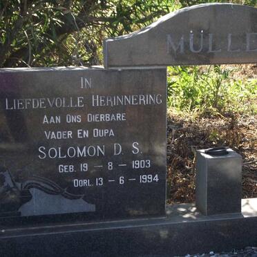 MULLER Solomon D.S. 1903-1994