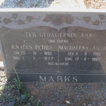 MARKS Ignatius Petrus 1892-1977 &amp; Magdalena Jacoba 1888-1982