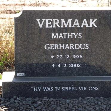 VERMAAK Mathys Gerhardus 1938-2002