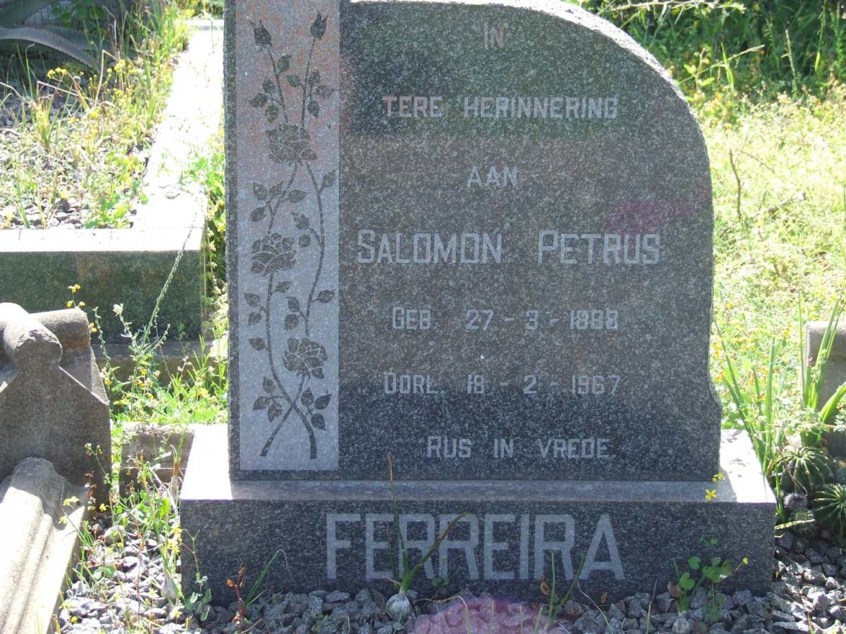 FERREIRA Salomon Petrus 1888-1967