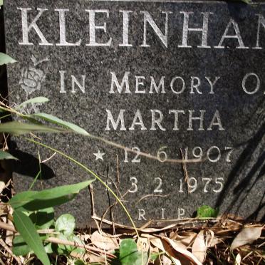 KLEINHANS Martha 1907-1975