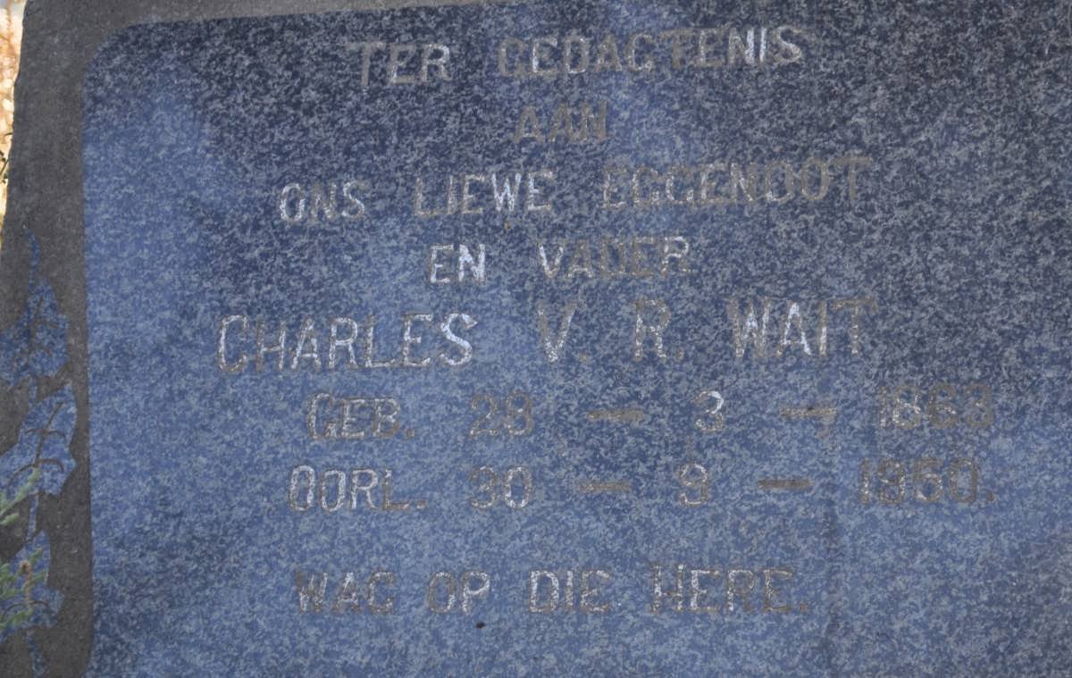 WAIT Charles V.R. 1862-1950