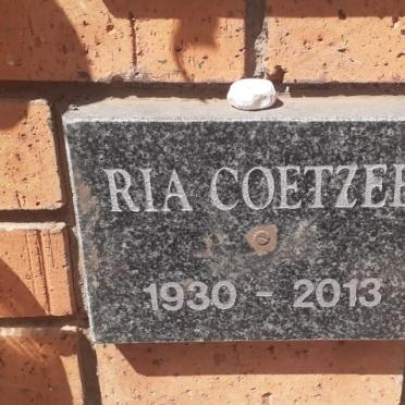 COETZEE Ria 1930-2013