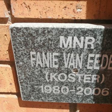 EEDEN Fanie, van