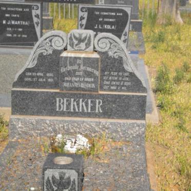 BEKKER Johannes Hendrik 1930-1951