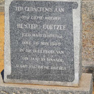 COETZEE Hester nee HARTZEMBERG -1945