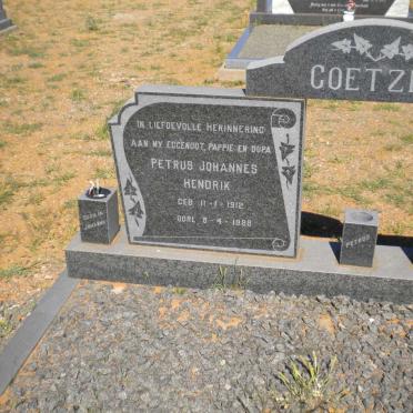 COETZEE Petrus Johannes Hendrik 1912-1988 &amp; Huibrecht Catharina Florina VORSTER 1923-2012