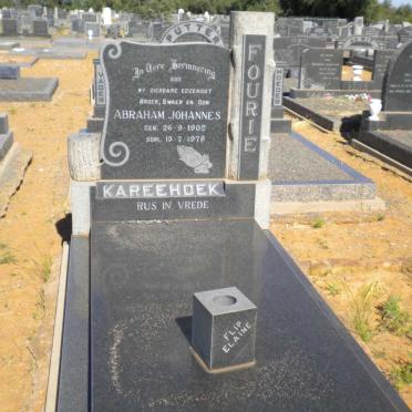 FOURIE Abraham Johannes 1902-1978