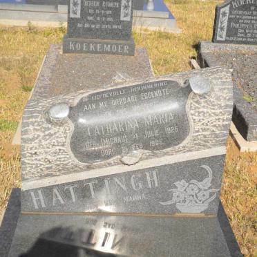 HATTINGH Catharina Maria nee MICHAU 1925-1965