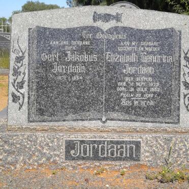 JORDAAN Gert Jakobus 1871-1954 &amp; Elizabeth Hendrina BESTER 1879-1952