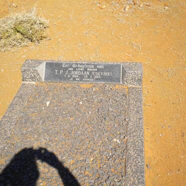 JORDAAN T.P.J. nee COETZEE 1886-1962