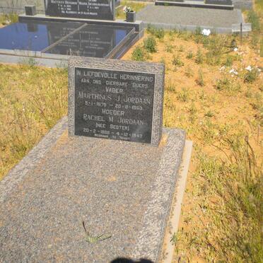 JORDAAN Marthinus J. 1879-1963 &amp; Rachel M. BESTER 1888-1947