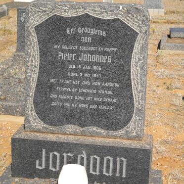 JORDAAN Pieter Johannes 1906-1947