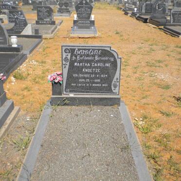 KNOETZE Martha Caroline nee DAVIES 1934-1990