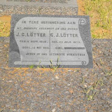 LÖTTER J.C. 1858-1951 &amp; G.J. 1873-