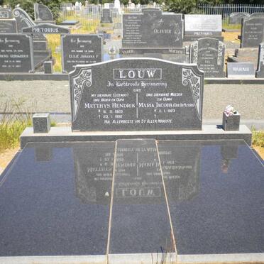 LOUW Matthys Hendrik 1920-1992- &amp; Maria Jacoba DU PLESSIS 1923-