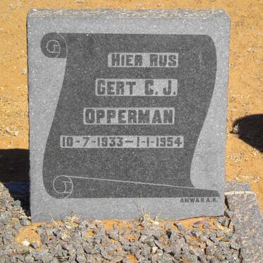 OPPERMAN Gert C.J. 1933-1954