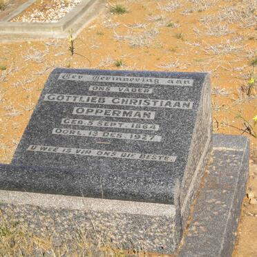 OPPERMAN Gottlieb Christiaan 1864-1927
