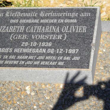 OLIVIER Elizabeth Catharina nee VORSTER 1936-1997