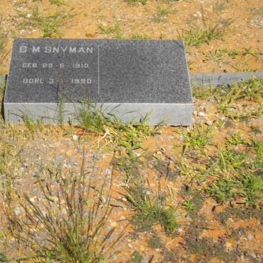 SNYMAN G.M. 1910-1990