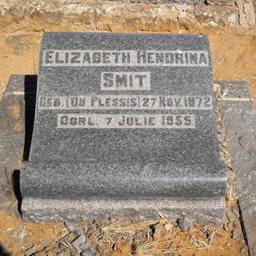 SMIT Elizabeth Hendrina nee DU PLESSIS 1872-1955