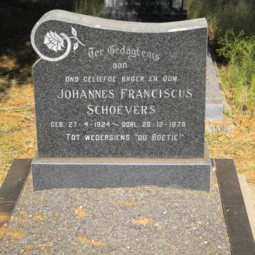 SCHOEVERS Johannes Franciscus 1924-1978