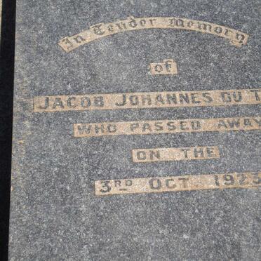 TOIT Jacob Johannes, du -1923