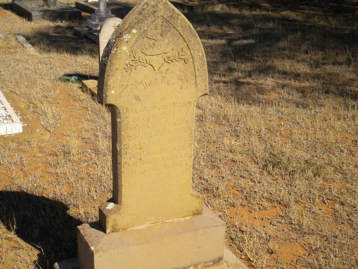 VORSTER Maryna Elizabetta nee VENTER 1876-1929