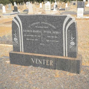 VENTER Petrus Jacobus 1881-1936 &amp; Elizabeth Hendrina DU PLESSIS 1883-1937