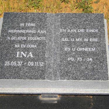 VERMAAK Ina 1837-2012