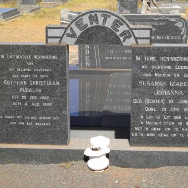 VENTER Gottlieb Christiaan Rudolph 1902-1986 &amp; Susarah Izabella Johanna BESTER 1903-1971