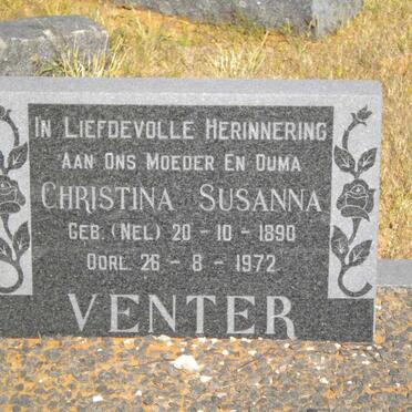VENTER Christina Suanna nee NEL 1890-1972