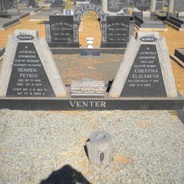 VENTER Hendrik Petrus 1906-1976 &amp; Christina Elizabeth VENTER 1915-2003