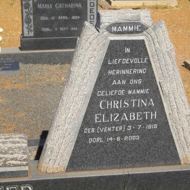 VENTER Christina Elizabeth nee VENTER 1915-2003