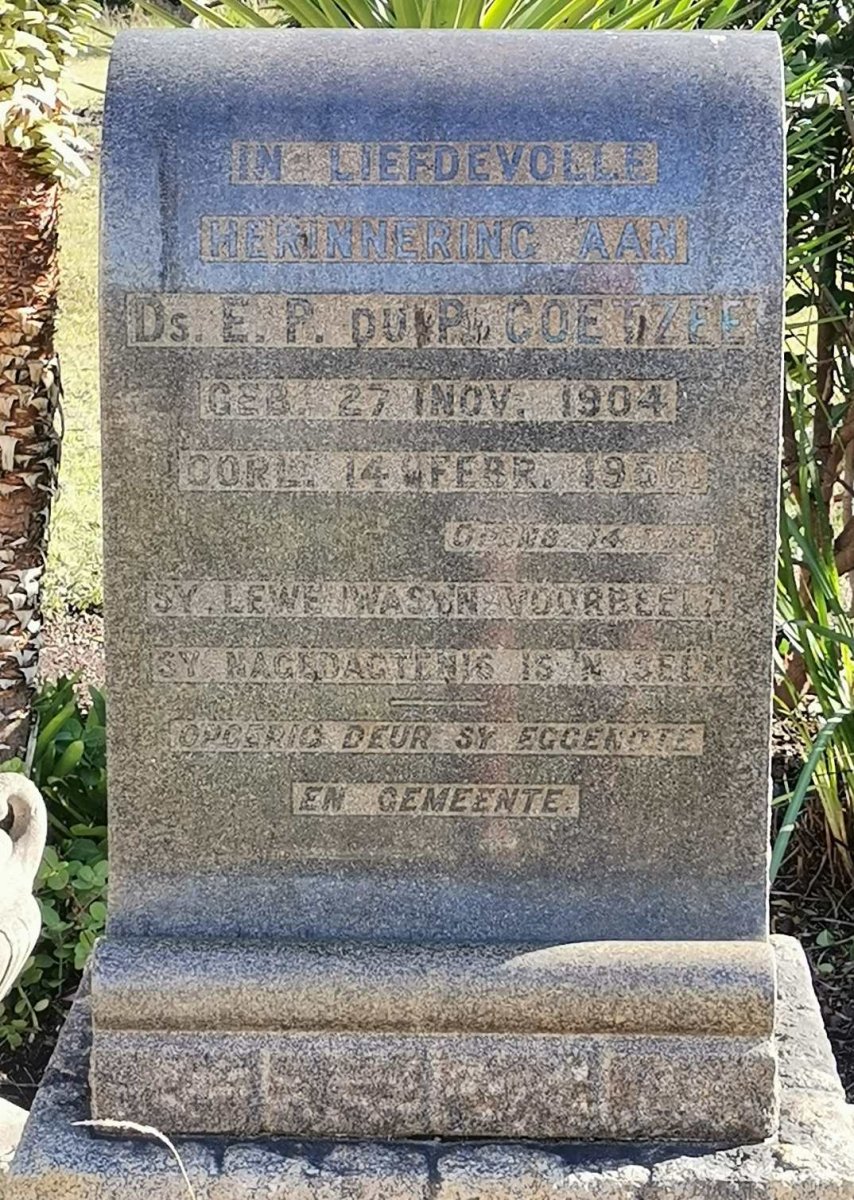 COETZEE E.P. du P. 1904-1956