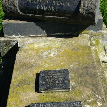 DAMANT Frederick Richard 1919-1981 :: DAMANT Johanna 1922-2001 :: DAMANT Raymond 1940-1990