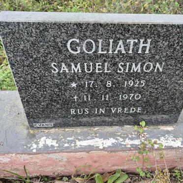 GOLIATH Samuel Simon 1925-1970