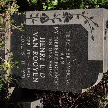 ROOYEN Henri E.D., van 1910-1971