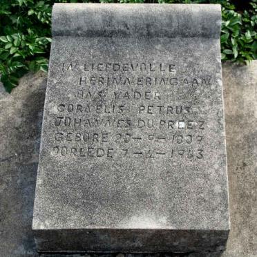 PREEZ Cornelis Petrus Johannes, du 1899-1963