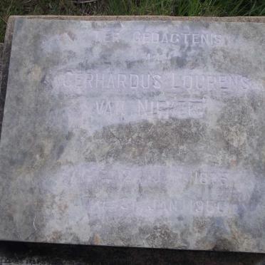 NIEKERK Gerhardus Lourens, van 1876-1956