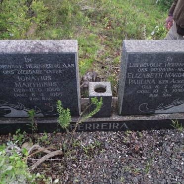 FERREIRA Ignatius Marthinus 1906-1965 &amp; Elizabeth Magdalena Paulina ACKERMANN 1897-1950